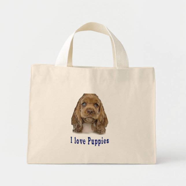 Mini Tote Bag Chien chiot (Devant)