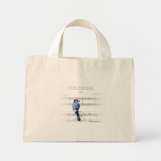 Mini Tote Bag Coeur et âme - Blue Jay