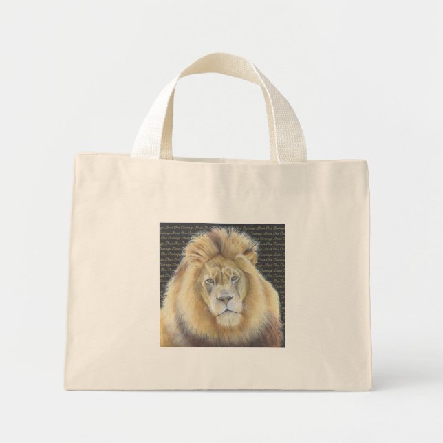 Mini Tote Bag Conception de lion (Devant)