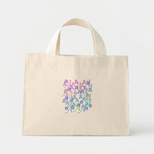 Mini Tote Bag Confettis en forme de lettre "A"