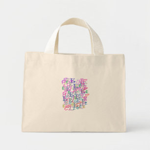 Mini Tote Bag Confettis en forme de lettre "E"