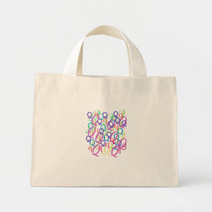 Mini Tote Bag Confettis en forme de lettre "Q"