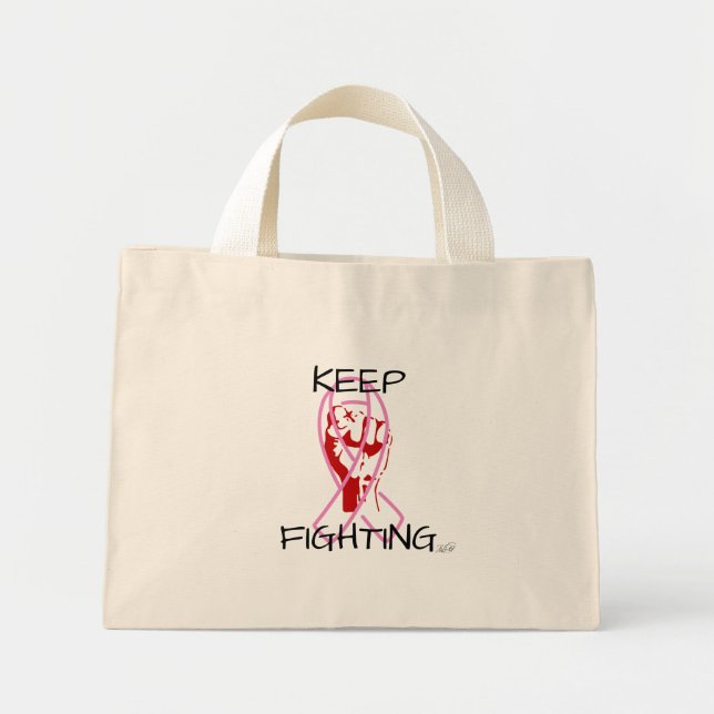 Mini Tote Bag Continuez à lutter (Devant)