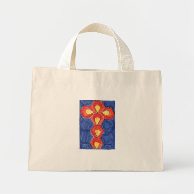 Mini Tote Bag Cross Motif Tiny Fourre-tout (Devant)