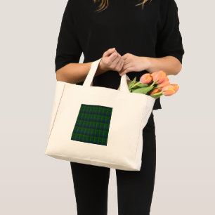 Mini Tote Bag Dessin abstrait MODERNE vert-mosaïque d'olive minu