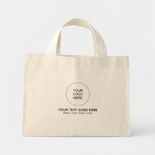 Mini Tote Bag Double face Imprimer QR Code Votre entreprise Logo