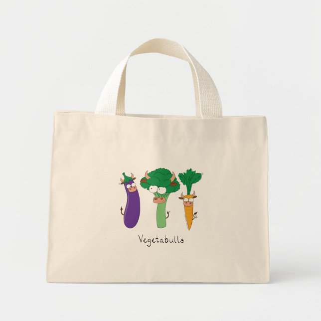 Mini Tote Bag Drôle Vegetable mignon Enfants (Devant)