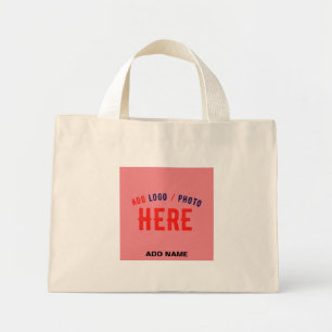 MINI TOTE BAG ÉLÉGANT MODERNE PERSONNALISÉ SAUMON BROWN MARQUE R