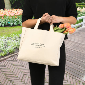 Mini Tote Bag Elle est trop Fond pour les citations de livres