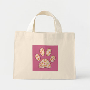 Mini Tote Bag empreinte de patte kitty