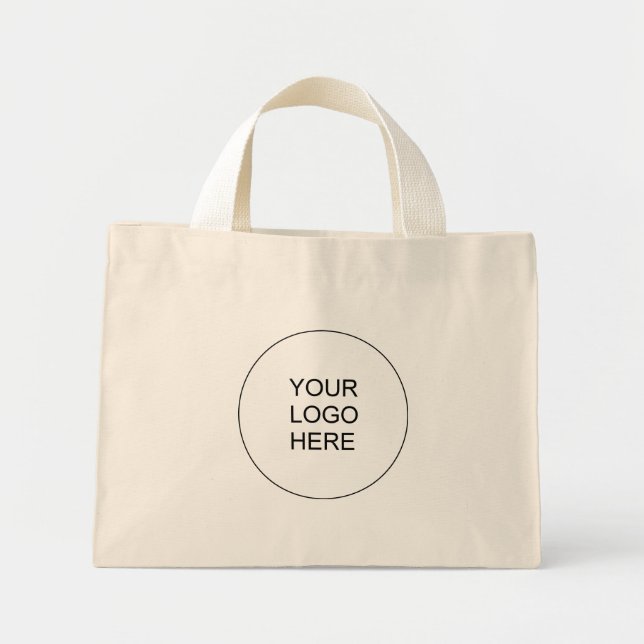 Mini Tote Bag Entreprise Logo Texte ici Personnalisé (Devant)