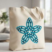 Fleur d'étoile géométrique moderne bleu sarcelle p