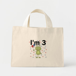 Mini Tote Bag Grenouille avec ballons 3e anniversaire