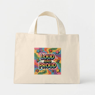 Mini Tote Bag HAUT ET FIER | Allié de la fierté LGBTQ+