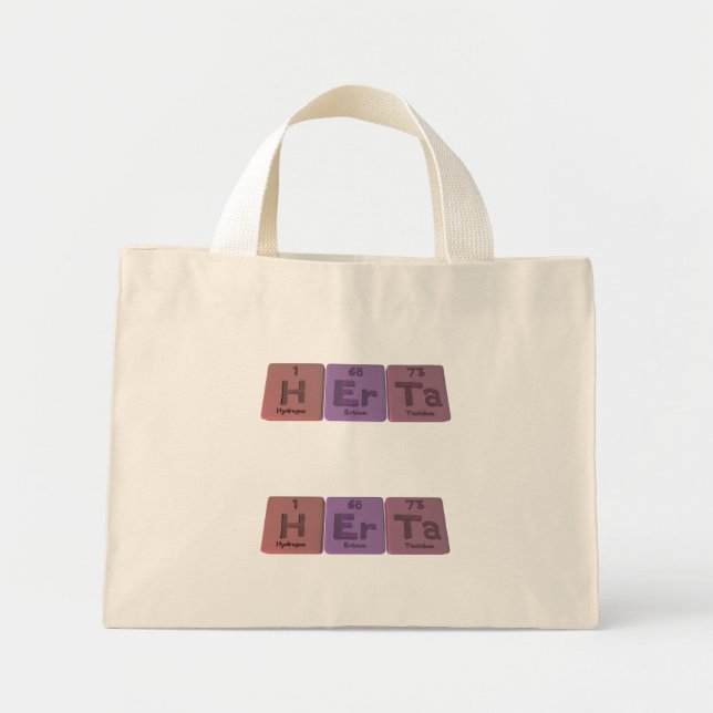 Mini Tote Bag Herta comme Hydrogène Erbium Tantalum (Devant)