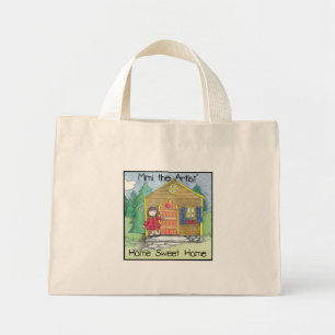 Mini Tote Bag Home Sweet Home avec Mimi l'artiste!