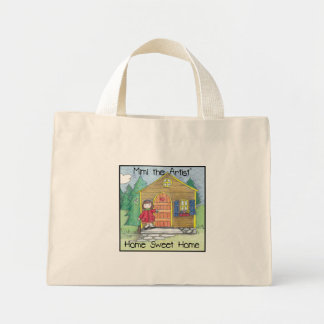 Mini Tote Bag Home Sweet Home avec Mimi l'artiste!