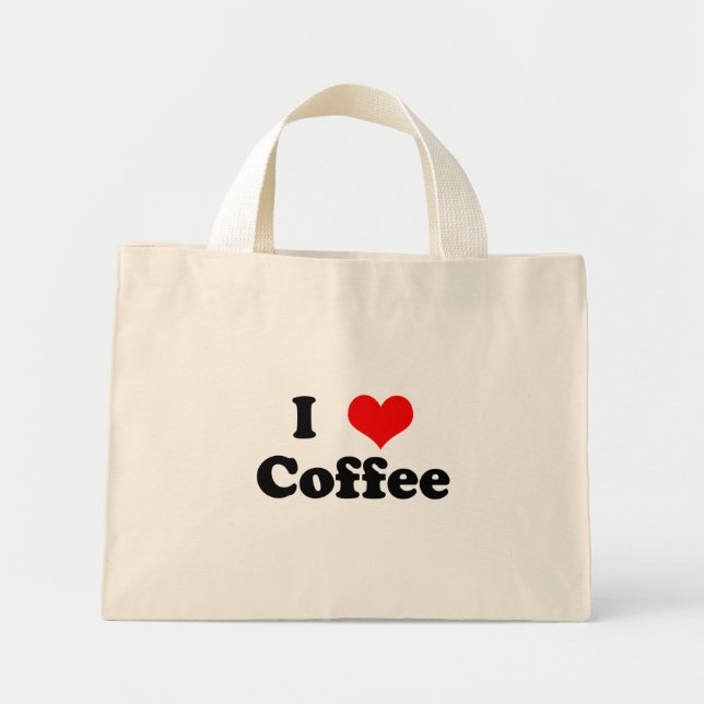 Mini Tote Bag I Heart Fourre-tout Bas - Customisé (Devant)