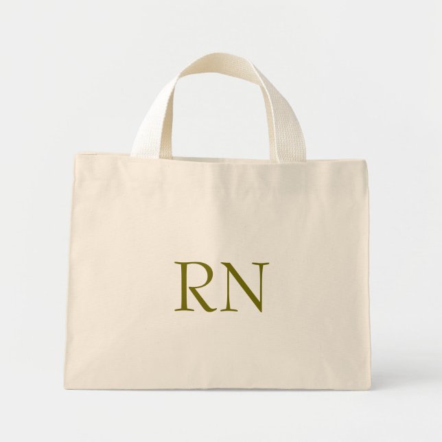 Mini Tote Bag Infirmière inscrite RN Médicale simple (Devant)