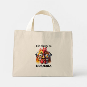 Mini Tote Bag Je suis allergique aux matins !