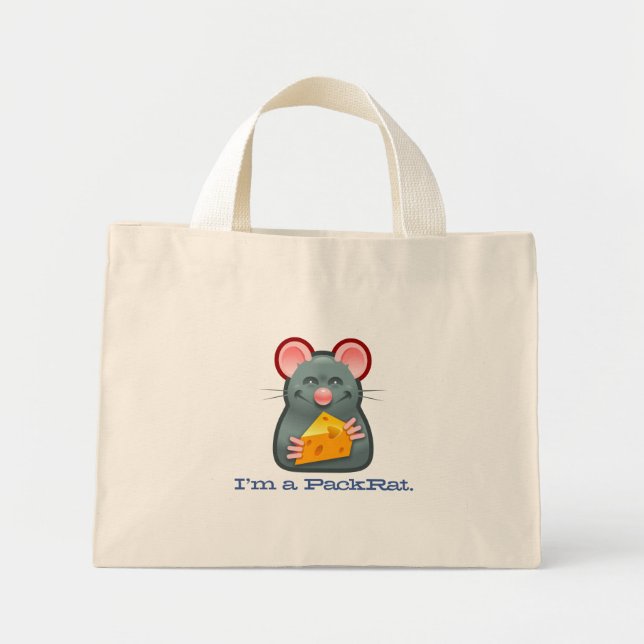 Mini Tote Bag Je suis un Fourre-tout PackRat (Devant)