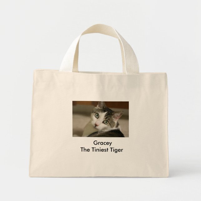 Mini Tote Bag La Fourre-tout naturelle du Tigre le plus minuscul (Devant)