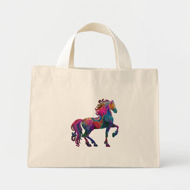 Mini Tote Bag Le Cheval Brodé (Devant)