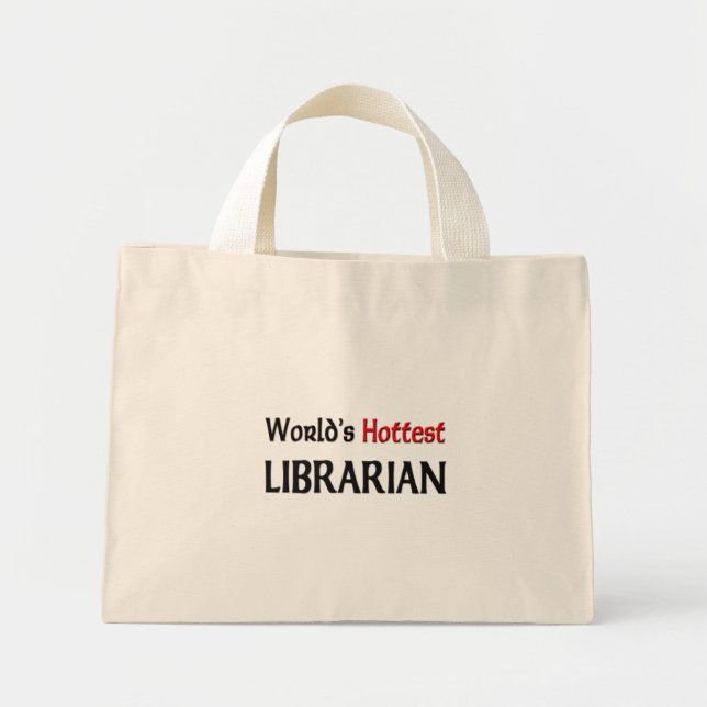 Mini Tote Bag Le meilleur bibliothécaire du monde (Devant)