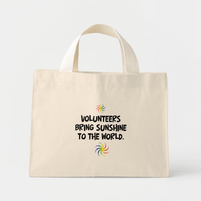 Mini Tote Bag Les volontaires apportent du soleil au monde (Devant)