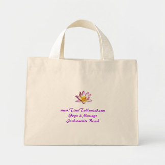 Mini Tote Bag lotus, www.TimeToUnwind.comYoga & MassageJackso...