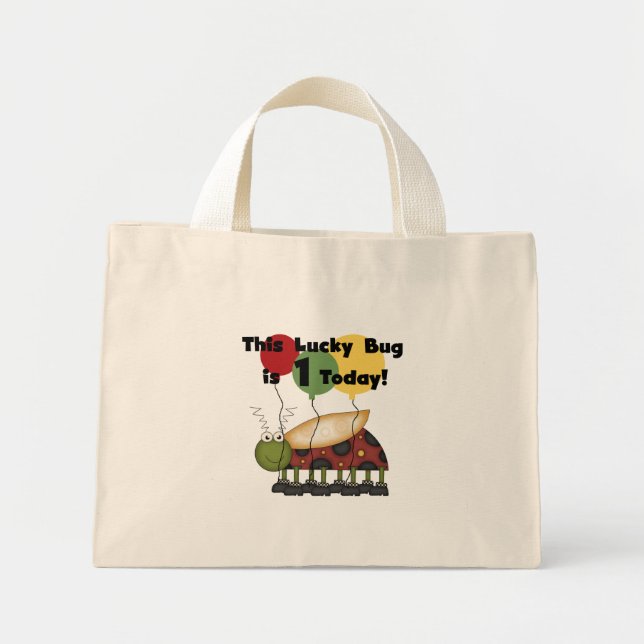Mini Tote Bag Lucky Bug est un Anniversaire Tshirts et cadeaux (Devant)
