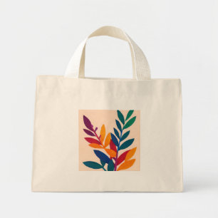 Mini Tote Bag Minuscule Fourre-tout Feuille couleur minimaliste