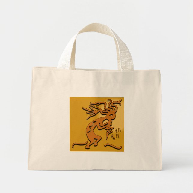 Mini Tote Bag Musicien Kokopelli (Devant)