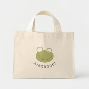 Mini Tote Bag Nom personnalisable Cute Frog