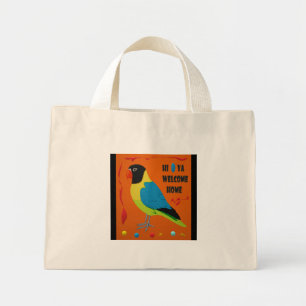 Mini Tote Bag Oiseau de perroquet image art parfait