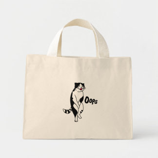 Mini Tote Bag Oops cat