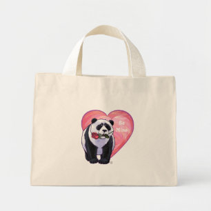 Mini Tote Bag Panda Bear Saint Valentin