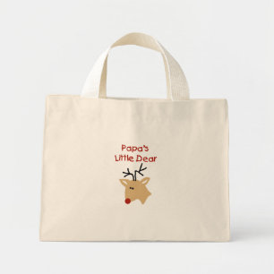 Mini Tote Bag Papa's Dear Papa Deer Christmas