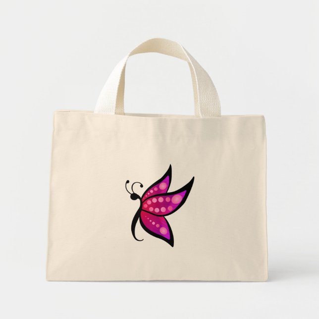 Mini Tote Bag Papillon Abstrait (Devant)
