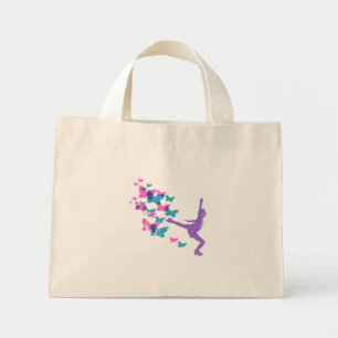 Mini Tote Bag Patinage sur glace de papillon