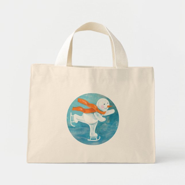 Mini Tote Bag Patineur de neige (Devant)