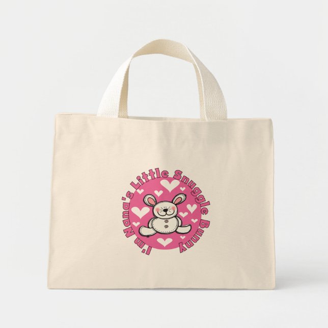 Mini Tote Bag Peu de lapin du câlin de Nana (Devant)