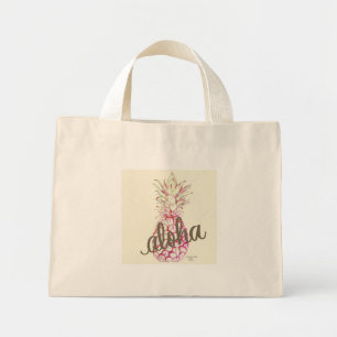 Mini Tote Bag Pink Aloha Pineappy Tiny Fourre-tout