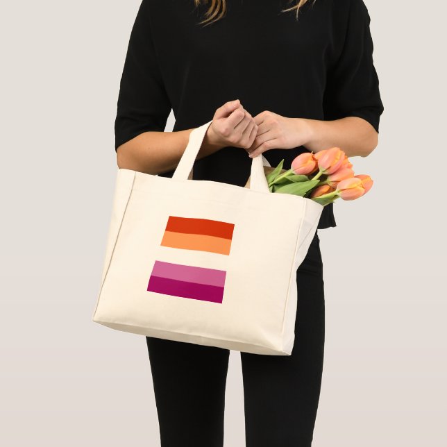Mini Tote Bag Pride lesbienne (Devant (produit))