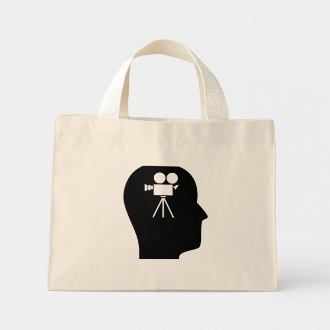 Mini Tote Bag Réflexion sur l'utilisation d'une caméra (Devant)