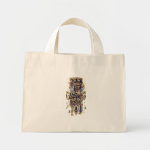 Mini Tote Bag Ressentez le Cosmos en Vous