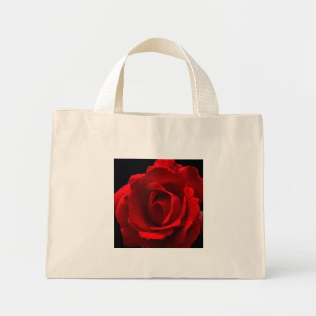 Mini Tote Bag Rose rouge tcnm (Devant)