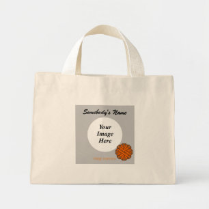 Mini Tote Bag Ruban de fleurs orange Modèle par Kenneth Yoncich