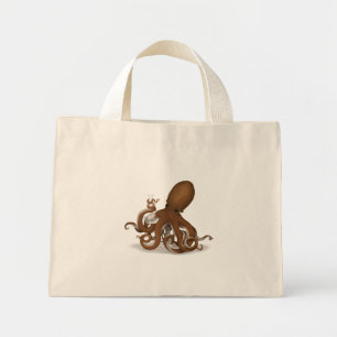 Mini Tote Bag Sciences de la Chimie de l'Octopus Tenir une fiole