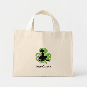Mini Tote Bag Shamrock celte de la danseuse irlandaise